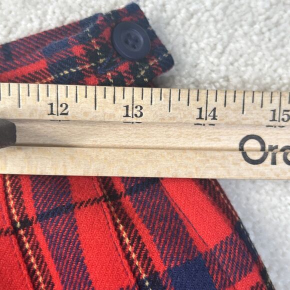 VTG Pendleton Skirt Women's 8 Red Leslie Tartan 100% Virgin Wool Pleated - Picture 12 of 12